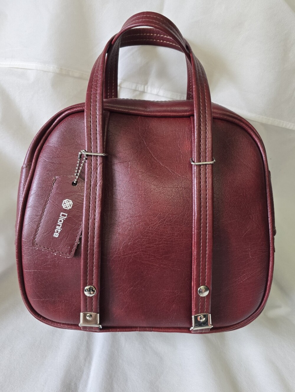 Vintage Dionite Leather Burgundy  Carry Bag